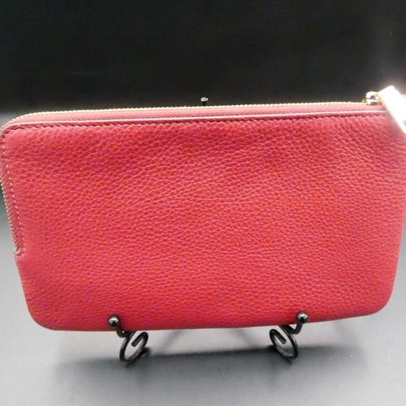 Coach Tan Cherry Double Zip Wallet - Picture 2 of 3